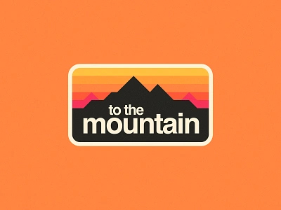 TBT#3 angles badge branding design gradient illustration logo mountain patagonia retro sticker sunset vintage