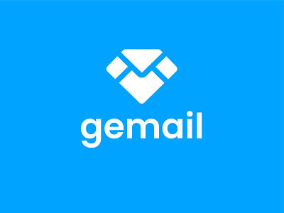gemail branding clever design diamond email envelope financial fintech gem logo minimal