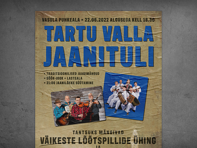 Tartu valla Jaanituli 2022 poster design graphic design poster print