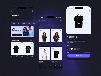 ⇪ e-commerce app app collections design e commerce ios mobile shop store tshirt ui