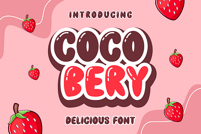 Coco Bery Font brand branding cute font design display font graphic design illustration invitation font kids font logo font product design vector
