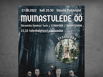 Muinastulede Öö 2022 poster design graphic design poster print