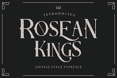 Rosean Kings Font branding clean font design graphic design handwritten illustration invitation font logo