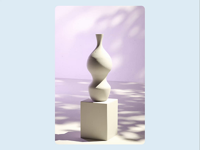 Vases' Animation— Furniture Shop 3d animation art c4d concept design friendly furniture interior mobile morph motion motion graphics pastel soft stone ui ux vase web