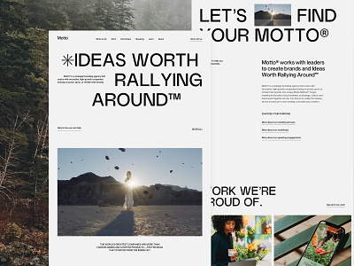 Motto® homepage agency clean design home landing page portfolio ui ux web