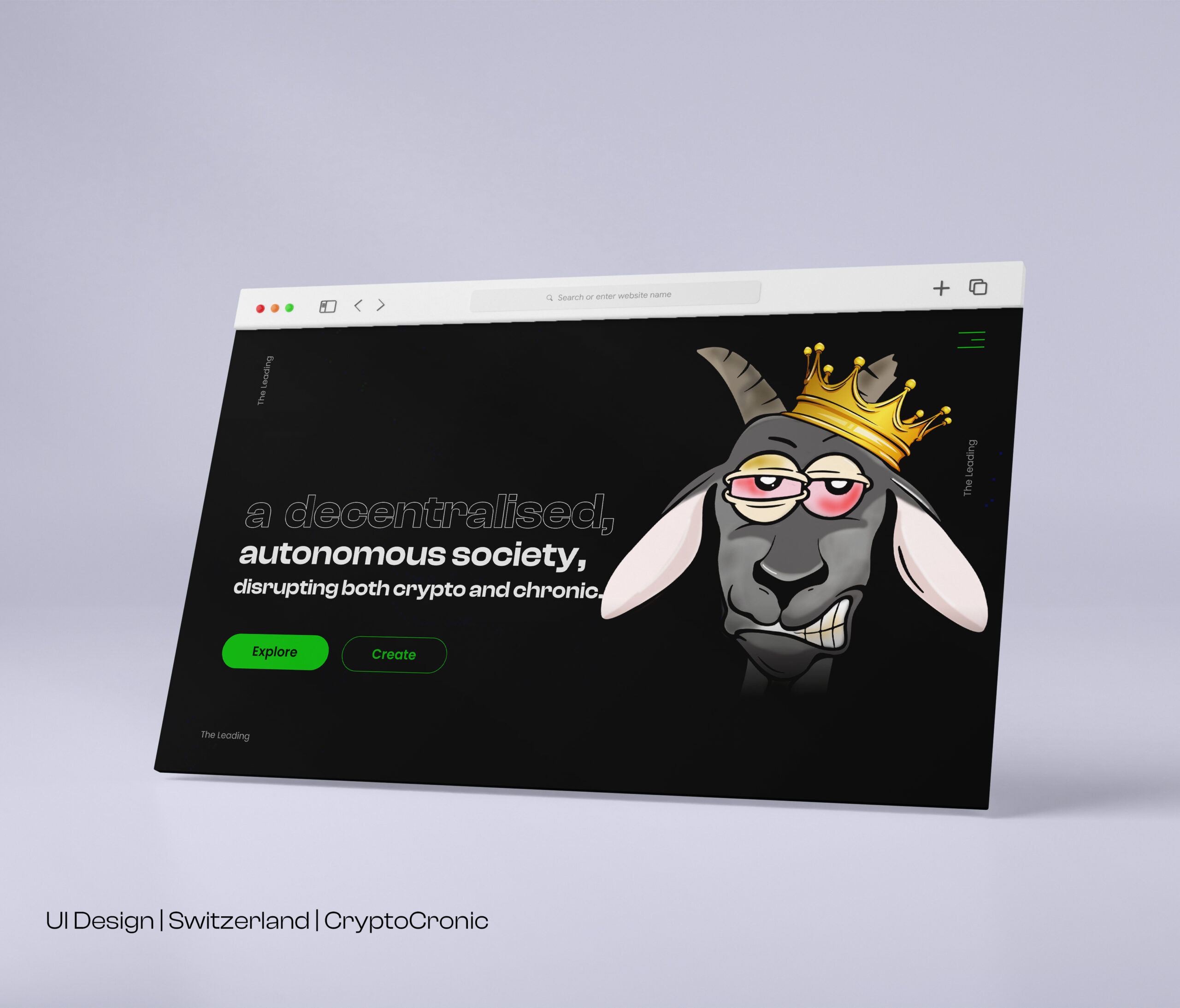 CryptoCronic Landing Page design landing ui ux web webdesign