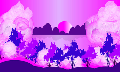 Pink scenery! branding business design graphic design illustration pink scenery vector