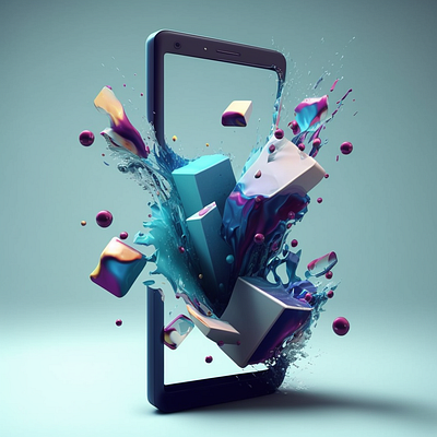 2&3D phone design graphic design ui ux