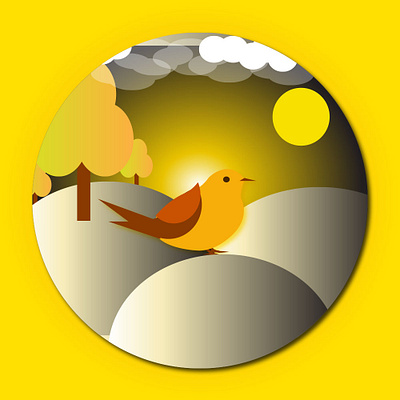 Scenery in a shape! animation birds branding business company design graphic design illustration scenery shape vector