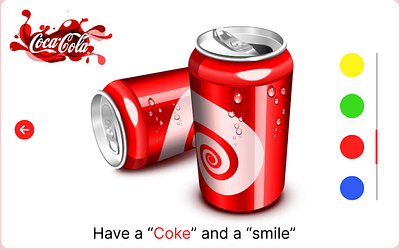 Customise branding coca cola design figma landing page ui