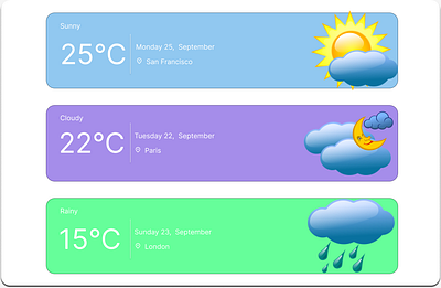 Weather design figma illustration landing page ui