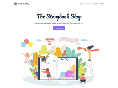 The Storybook Shop book store figma figma design illustration ui design web design