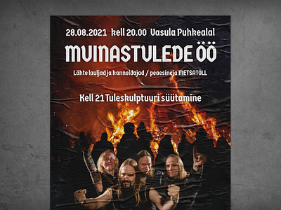 Muinastulede öö 2021 poster design graphic design poster print