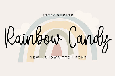 Handwritten Rainbow Candy Free branding crafting font cute font design font handwritten illustration monoline new font script script font summer