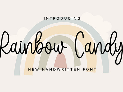 Handwritten Rainbow Candy Free branding crafting font cute font design font handwritten illustration monoline new font script script font summer