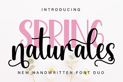 Handwritten Font Spring Naturales Duo beauty font craf crafting font cute font handwritten new font script summer summer font