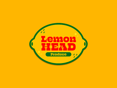 Lemon Head branding fruit head illustration illustrator lemon sticker the creative pain vector