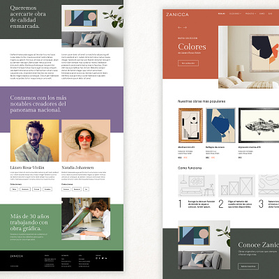 ZANICCA website design ui ux