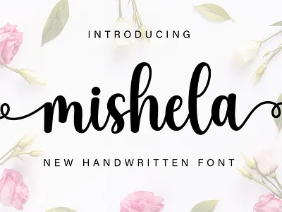 Handwritten Font Mishela free crafting font cute font font handwritten monoline new font pua script script font spring summer summer font