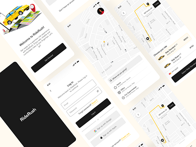 Ride Hailing App Design design productdesign ui userinterface