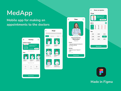 MedApp app appointment design doctor figma medicine mobile ui ux