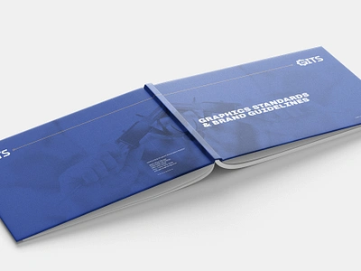 Gits Manufacturing Brand Guidelines blue book branding design editorial graphic guide guidelines icon design identity layout logo manufacturing mockup sheet standards style usage