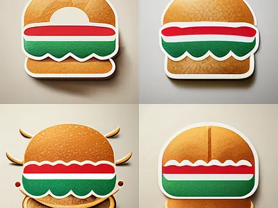 Burger logo branding design graphic design illustration logo vector