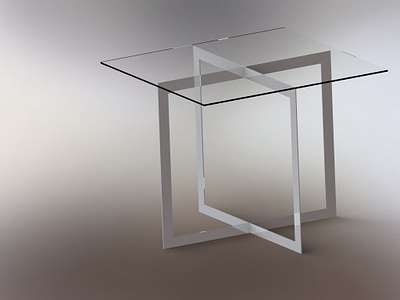Stainless Steel table 3d design graphic design