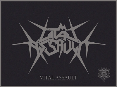 VITAL ASSAULT design graphic design logo metal logo thrash metal logo typography