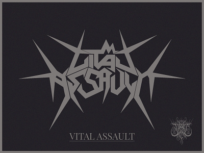 VITAL ASSAULT design graphic design logo metal logo thrash metal logo typography