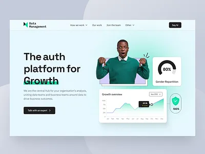 Data consultant's landing page business businessintelligence consultants data visualization dataanalytics homepage landingpage saas saas website sourav ui design uiux designer ux design web web design webdesign website builder website concept website designer website traffic analysis
