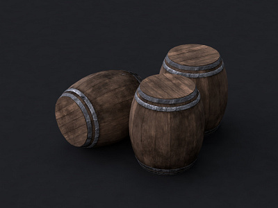 Wooden barrels 3d 3dmodel cinema4d design graphic design modeling render