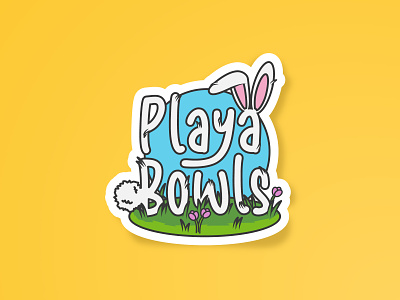 Playa Bowls - Sticker concept design illustration logo