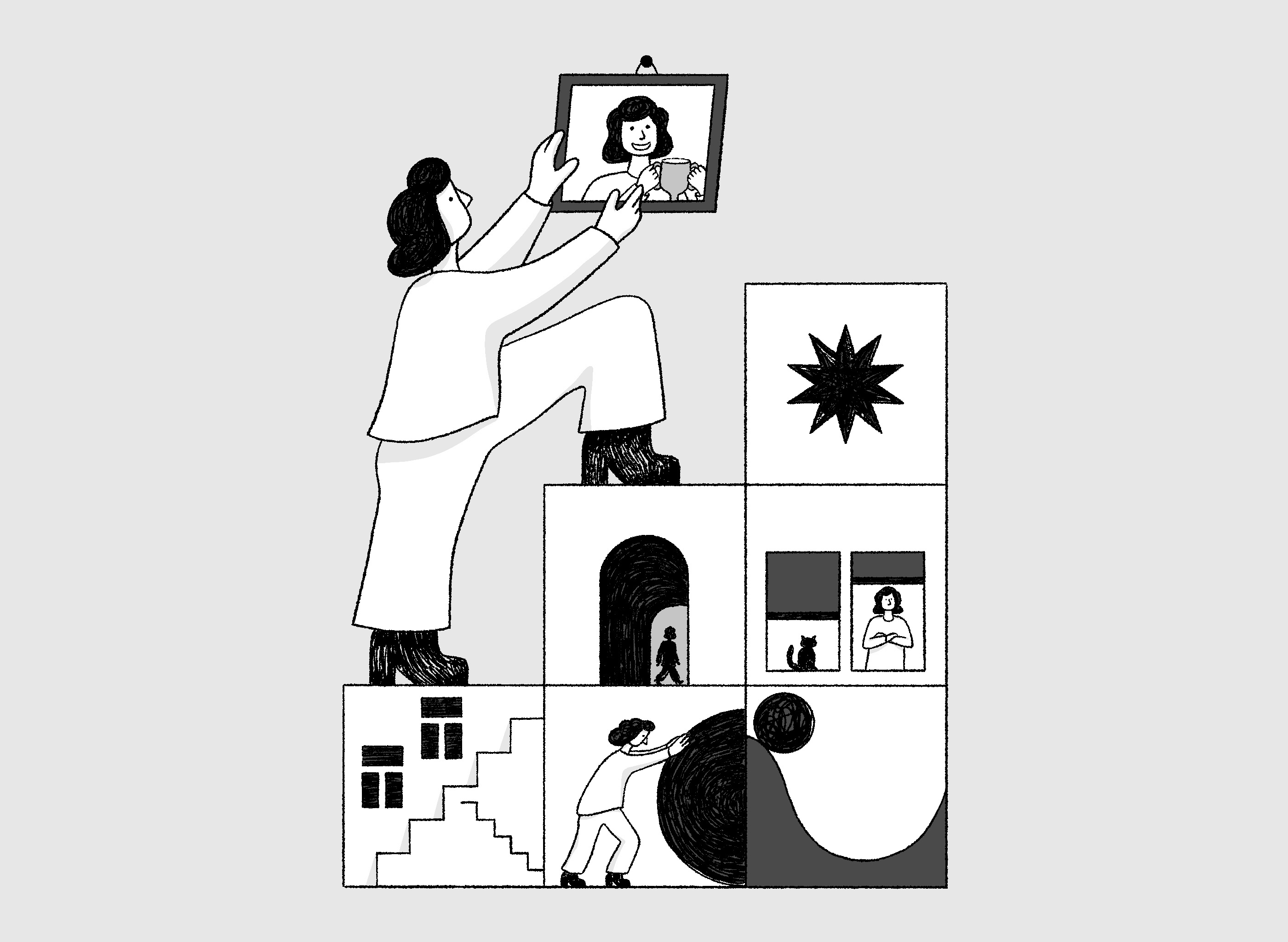 The way to success that no one sees. Digital Illustration. character character design character illustration digital illustration female character feminine character girl roller coaster success updown way woman