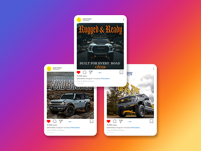 Automotive Social Posts design digital graphic graphic design instragram online post social media