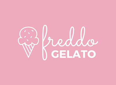 Freddo Gelato Logo Design branding design gelato branding gelato logo graphic design ice cream branding ice cream logo logo logo design minimal minimalist modern pink