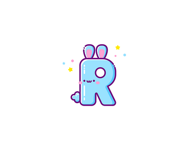 R — Rabbit 🐰 adobe illustrator bunny cartoon cartoon character cartoon illustration cute illustration cuteart illustration kawaii rabbit