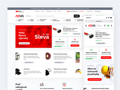 ADVA - specialista na lepení 3m adva branding czech eshop glue graphic design logo product red shop ui ux