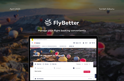FlyBetter Website UI design travel agency ui uiux ux