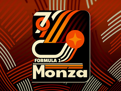 F1 - Monza ai badge f1 formula 1 illustration logo midjourney racing type typography vector vintage