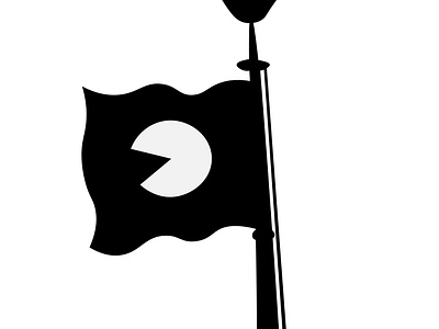 Minimalistic Monochrome Dove Flag Vector sky