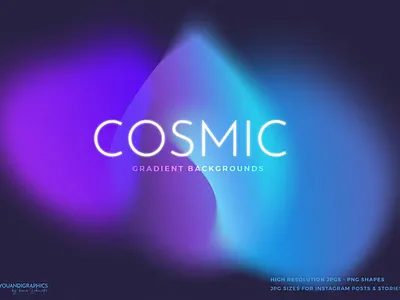 Cosmic Dark Gradient Backgrounds abstract background black blue color creative dark gradient graphic graphic design green light orange pattern pink print purple texture white yellow