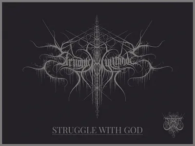STRUGGLE WITH GOD black metal logo design graphic design logo metal logo typography