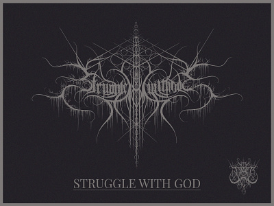 STRUGGLE WITH GOD black metal logo design graphic design logo metal logo typography