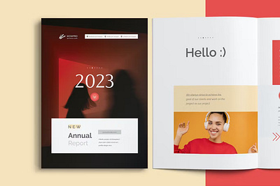 Annual Report 2023 agency annual brand brand design brand identity branding design brochure business company corporate flyer identity indesign layout magazine marketing minimalism minimalist portfolio template