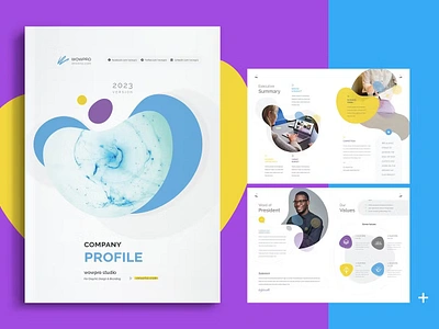 Company Profile 2023 agency annual brand brand design brand identity branding design brochure business company corporate flyer identity indesign layout magazine marketing minimalism minimalist portfolio template