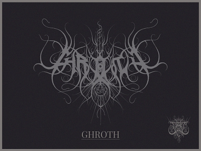 GHROTH black metal logo death metal logo design graphic design logo metal logo typography