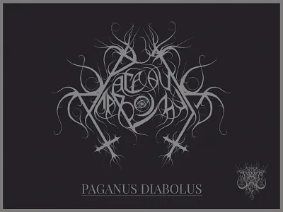 PAGANUS DIABOLUS black metal logo design graphic design logo metal logo typography