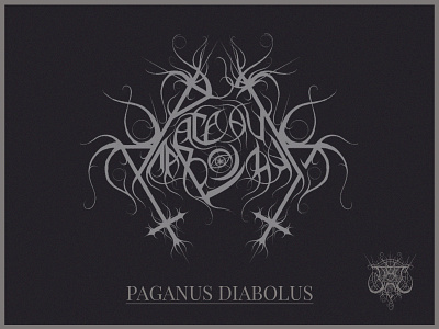 PAGANUS DIABOLUS black metal logo design graphic design logo metal logo typography