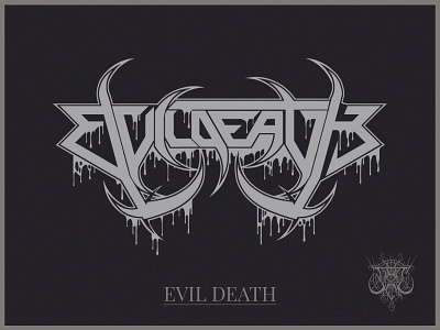 EVIL DEATH death metal logo design graphic design logo metal logo thrash metal logo typography